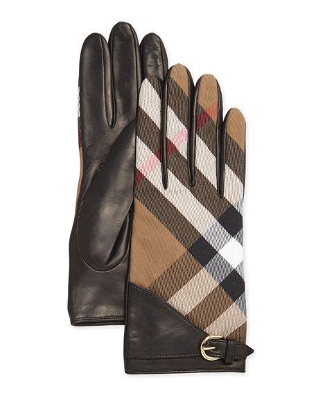 burberry house check kat gloves black neiman|Burberry Check Cashmere.